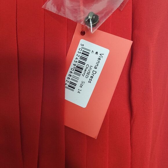 Modcloth Rube Belle red high neck classic holiday retro vibe dress size 10 NWT - Picture 4 of 7